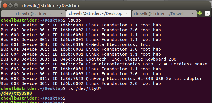 Detecting FabFTDI device port