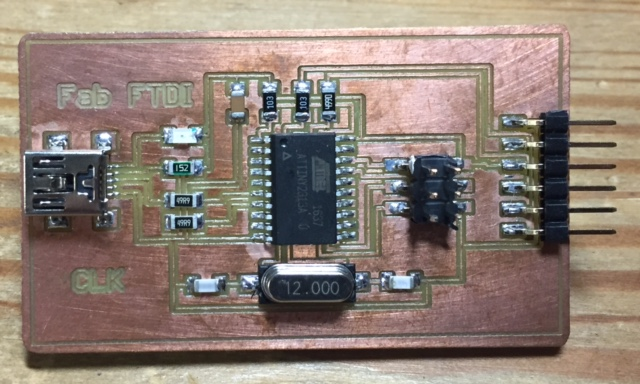 FabFTDI board after stuffing