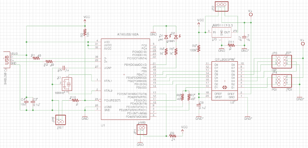 FabPDI-t90usb Schematic