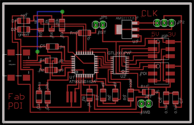 FabPDI-t90usb revised PCB layout