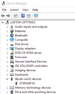 FabPDI-t90usb in Windows Device Manager